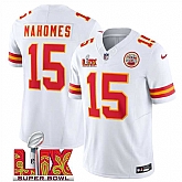 Men & Women & Youth Kansas City Chiefs #15 Patrick Mahomes White 2025 Super Bowl LIX Patch F.U.S.E. Vapor Limited Stitched Jersey,baseball caps,new era cap wholesale,wholesale hats